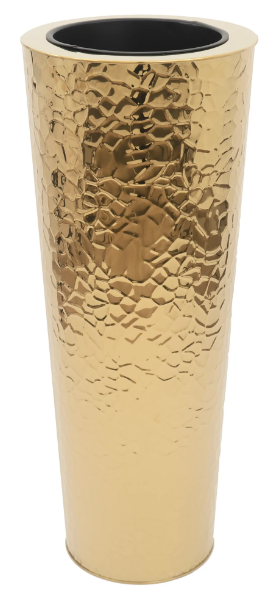 Hammered Gold Finish Floor Planter - CFA Design Group
