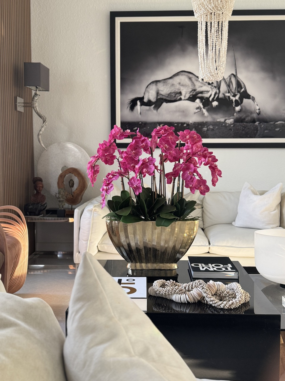 Vivien Vase with Phaleanopsis Orchids